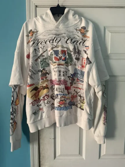 Greedy Unit Graffiti Hoodie/Thermal